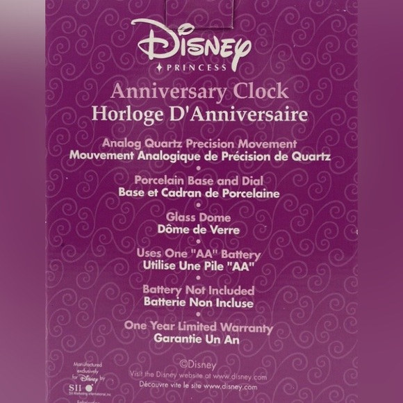 Collectors DISNEY PRINCESS ANNIVERSARY CLOCK Cinderella New in box, - Picture 2 of 2
